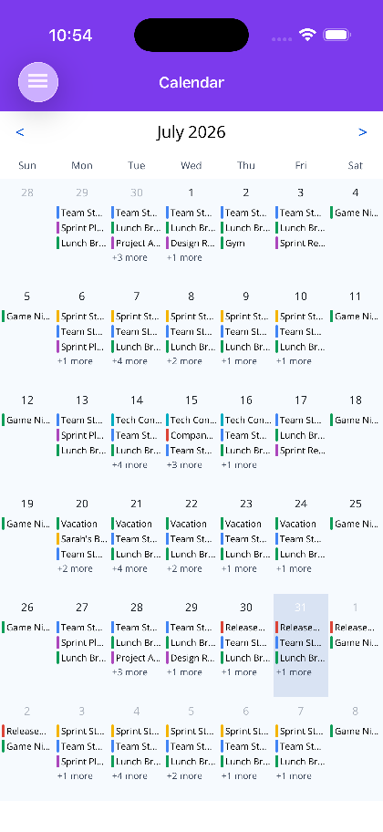 Calendar View