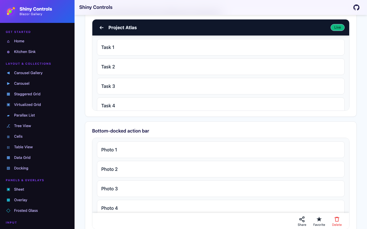 Toolbar custom content on Blazor